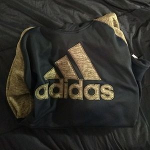 Navy and Grey Adidas Sweatshirt